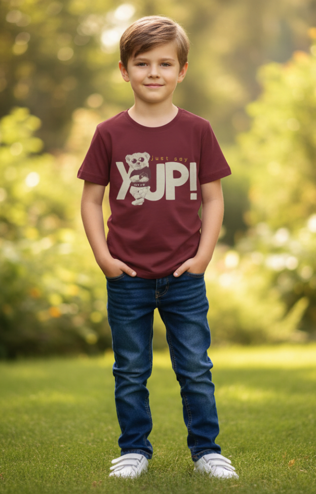 Biye Yaka Baskılı Erkek Tişört mk.597